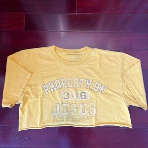 “property of jesus” cropped tee
